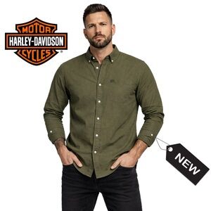 NWT Harley-Davidson Men's SHIRT-WOVEN,GREEN